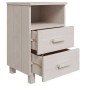 vidaXL Nachttisch HAMAR Weiß 40x35x62 cm Massivholz Kiefer vidaXL Nachttisch HAMAR Weiß 40x35x62 cm Massivholz Kiefer