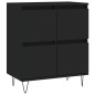 vidaXL Sideboards 2 Stk. Schwarz Holzwerkstoff vidaXL Sideboards 2 Stk. Schwarz Holzwerkstoff