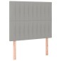 vidaXL Boxspringbett mit Matratze & LED Hellgrau 90x200 cm Stoff vidaXL Boxspringbett mit Matratze & LED Hellgrau 90x200 cm Stoff
