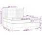 vidaXL Boxspringbett mit Matratze & LED Dunkelgrau 180x200 cm Stoff vidaXL Boxspringbett mit Matratze & LED Dunkelgrau 180x200 cm Stoff