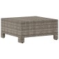 Gartenhocker mit Kissen Grau Poly Rattan Gartenhocker mit Kissen Grau Poly Rattan