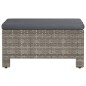 Gartenhocker mit Kissen Grau Poly Rattan Gartenhocker mit Kissen Grau Poly Rattan