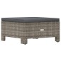 Gartenhocker mit Kissen Grau Poly Rattan Gartenhocker mit Kissen Grau Poly Rattan