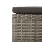 Gartenhocker mit Kissen Grau Poly Rattan Gartenhocker mit Kissen Grau Poly Rattan