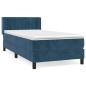 vidaXL Boxspringbett mit Matratze Dunkelblau 80x200 cm Samt vidaXL Boxspringbett mit Matratze Dunkelblau 80x200 cm Samt