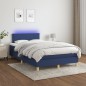 vidaXL Boxspringbett mit Matratze & LED Blau 120x200 cm Stoff vidaXL Boxspringbett mit Matratze & LED Blau 120x200 cm Stoff