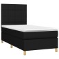 vidaXL Boxspringbett mit Matratze & LED Schwarz 100x200 cm Stoff vidaXL Boxspringbett mit Matratze & LED Schwarz 100x200 cm Stoff