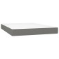 vidaXL Boxspringbett mit Matratze & LED Dunkelgrau 140x200 cm Stoff vidaXL Boxspringbett mit Matratze & LED Dunkelgrau 140x200 cm Stoff