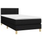 vidaXL Boxspringbett mit Matratze & LED Schwarz 100x200 cm Stoff vidaXL Boxspringbett mit Matratze & LED Schwarz 100x200 cm Stoff