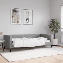 vidaXL Tagesbett Hellgrau 90x200 cm Stoff