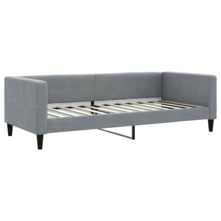 vidaXL Tagesbett Hellgrau 90x200 cm Stoff