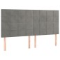 vidaXL Boxspringbett mit Matratze Hellgrau 180x200 cm Samt vidaXL Boxspringbett mit Matratze Hellgrau 180x200 cm Samt
