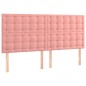 vidaXL Boxspringbett mit Matratze Rosa 200x200 cm Samt vidaXL Boxspringbett mit Matratze Rosa 200x200 cm Samt
