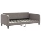 Tagesbett Taupe 100x200 cm Stoff Tagesbett Taupe 100x200 cm Stoff