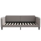 Tagesbett Taupe 100x200 cm Stoff Tagesbett Taupe 100x200 cm Stoff