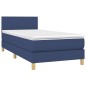 vidaXL Boxspringbett mit Matratze & LED Blau 80x200 cm Stoff vidaXL Boxspringbett mit Matratze & LED Blau 80x200 cm Stoff