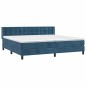 vidaXL Boxspringbett mit Matratze Dunkelblau 200x200 cm Samt vidaXL Boxspringbett mit Matratze Dunkelblau 200x200 cm Samt