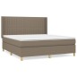 vidaXL Boxspringbett mit Matratze Taupe 180x200 cm Stoff vidaXL Boxspringbett mit Matratze Taupe 180x200 cm Stoff