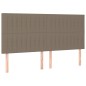 vidaXL Boxspringbett mit Matratze Taupe 180x200 cm Stoff vidaXL Boxspringbett mit Matratze Taupe 180x200 cm Stoff