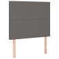 vidaXL Boxspringbett mit Matratze & LED Grau 90x190 cm Kunstleder vidaXL Boxspringbett mit Matratze & LED Grau 90x190 cm Kunstleder