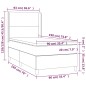 vidaXL Boxspringbett mit Matratze Taupe 90x190 cm Stoff vidaXL Boxspringbett mit Matratze Taupe 90x190 cm Stoff