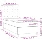 vidaXL Boxspringbett mit Matratze & LED Schwarz 90x200 cm Stoff vidaXL Boxspringbett mit Matratze & LED Schwarz 90x200 cm Stoff