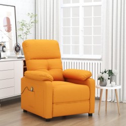 vidaXL Massagesessel Dunkelgelb Stoff