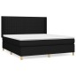 vidaXL Boxspringbett mit Matratze Schwarz 180x200 cm Stoff vidaXL Boxspringbett mit Matratze Schwarz 180x200 cm Stoff