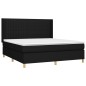 vidaXL Boxspringbett mit Matratze Schwarz 180x200 cm Stoff vidaXL Boxspringbett mit Matratze Schwarz 180x200 cm Stoff