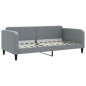 Tagesbett Hellgrau 90x200 cm Stoff Tagesbett Hellgrau 90x200 cm Stoff