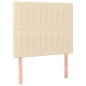 vidaXL Boxspringbett mit Matratze Creme 90x200 cm Stoff vidaXL Boxspringbett mit Matratze Creme 90x200 cm Stoff