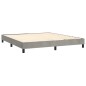vidaXL Boxspringbett mit Matratze Hellgrau 160x200 cm Samt vidaXL Boxspringbett mit Matratze Hellgrau 160x200 cm Samt