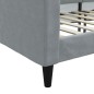 Tagesbett Hellgrau 90x200 cm Stoff Tagesbett Hellgrau 90x200 cm Stoff