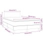 vidaXL Boxspringbett mit Matratze & LED Taupe 120x200 cm Stoff vidaXL Boxspringbett mit Matratze & LED Taupe 120x200 cm Stoff