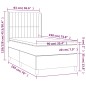 vidaXL Boxspringbett mit Matratze Creme 90x190 cm Stoff vidaXL Boxspringbett mit Matratze Creme 90x190 cm Stoff