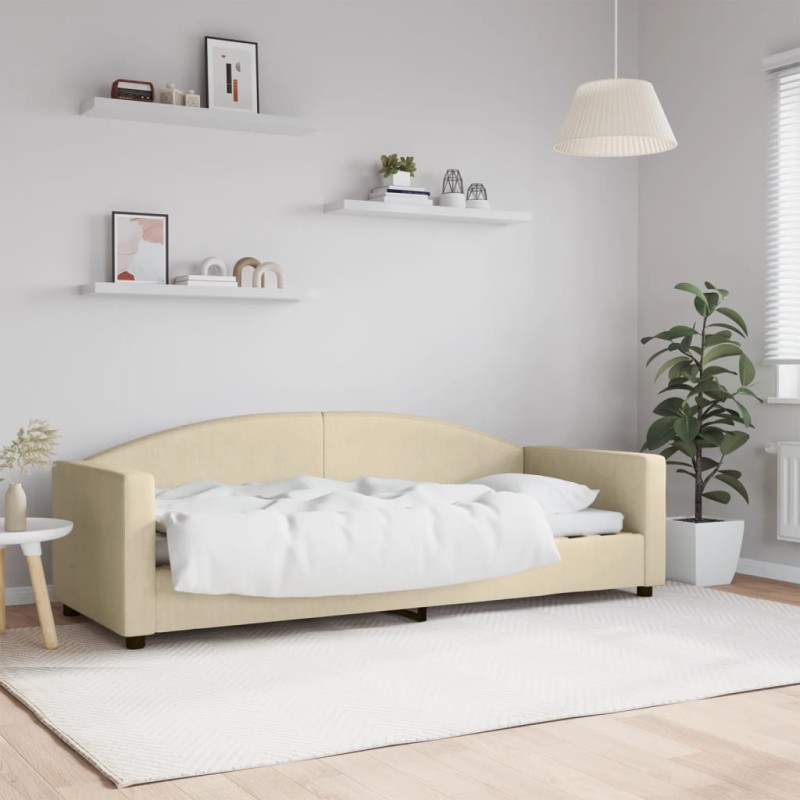 Tagesbett Creme 80x200 cm Stoff Tagesbett Creme 80x200 cm Stoff