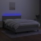 vidaXL Boxspringbett mit Matratze & LED Hellgrau 140x190 cm Stoff vidaXL Boxspringbett mit Matratze & LED Hellgrau 140x190 cm Stoff