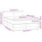 vidaXL Boxspringbett mit Matratze & LED Hellgrau 140x190 cm Stoff vidaXL Boxspringbett mit Matratze & LED Hellgrau 140x190 cm Stoff