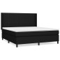 vidaXL Boxspringbett mit Matratze Schwarz 180x200 cm Stoff vidaXL Boxspringbett mit Matratze Schwarz 180x200 cm Stoff