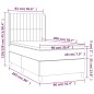vidaXL Boxspringbett mit Matratze Dunkelgrau 90x200 cm Stoff vidaXL Boxspringbett mit Matratze Dunkelgrau 90x200 cm Stoff