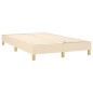 vidaXL Boxspringbett mit Matratze & LED Creme 120x200 cm Stoff vidaXL Boxspringbett mit Matratze & LED Creme 120x200 cm Stoff