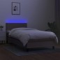 vidaXL Boxspringbett mit Matratze & LED Taupe 90x200 cm Stoff vidaXL Boxspringbett mit Matratze & LED Taupe 90x200 cm Stoff