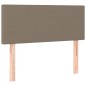vidaXL Boxspringbett mit Matratze & LED Taupe 90x200 cm Stoff vidaXL Boxspringbett mit Matratze & LED Taupe 90x200 cm Stoff