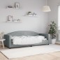 Tagesbett Hellgrau 80x200 cm Stoff Tagesbett Hellgrau 80x200 cm Stoff