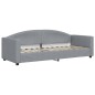 Tagesbett Hellgrau 80x200 cm Stoff Tagesbett Hellgrau 80x200 cm Stoff