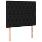 vidaXL Boxspringbett mit Matratze & LED Schwarz 100x200 cm Stoff vidaXL Boxspringbett mit Matratze & LED Schwarz 100x200 cm Stoff