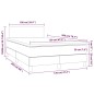 vidaXL Boxspringbett mit Matratze & LED Dunkelbraun 120x200 cm Stoff vidaXL Boxspringbett mit Matratze & LED Dunkelbraun 120x200 cm Stoff