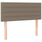 vidaXL Boxspringbett mit Matratze & LED Taupe 80x200 cm Stoff vidaXL Boxspringbett mit Matratze & LED Taupe 80x200 cm Stoff