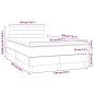 vidaXL Boxspringbett mit Matratze & LED Dunkelbraun 120x200 cm Stoff vidaXL Boxspringbett mit Matratze & LED Dunkelbraun 120x200 cm Stoff