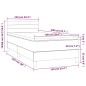 vidaXL Boxspringbett mit Matratze & LED Hellgrau 100x200 cm Stoff vidaXL Boxspringbett mit Matratze & LED Hellgrau 100x200 cm Stoff